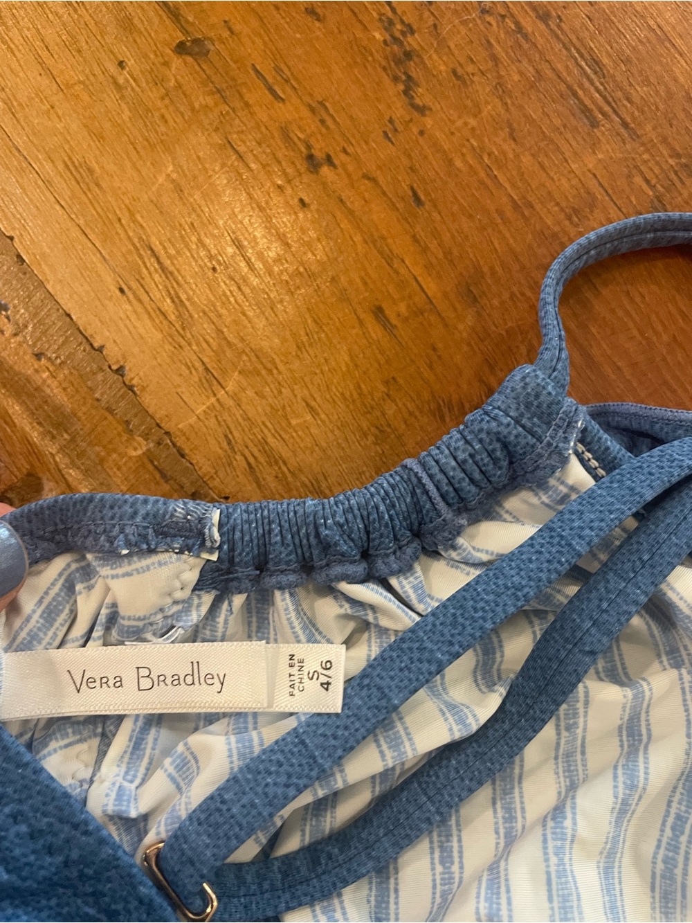 Blue Ruffle Bralette - bikini top - Picture 3 of 3